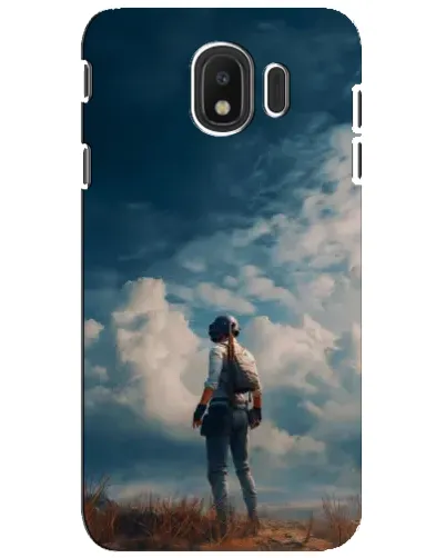 Чехол для Samsung Galaxy J4 2018 (SM-J400F) с картинкой «Герой PUBG на скале»