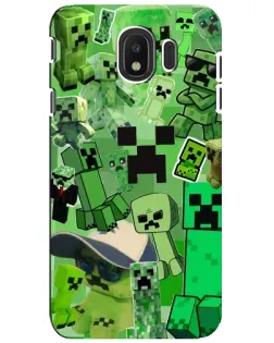 Чехол для Samsung Galaxy J4 2018 (SM-J400F) с картинкой «Криперы Minecraft» Чехол для Samsung Galaxy J4 2018 (SM-J400F) с картинкой «Криперы Minecraft»