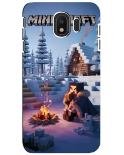 Чохол для Samsung Galaxy J4 2018 (SM-J400F) з картинкою «Зимовий Minecraft»