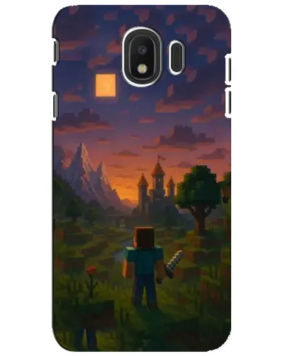 Чехол для Samsung Galaxy J4 2018 (SM-J400F) с картинкой «Стив у башни» Чехол для Samsung Galaxy J4 2018 (SM-J400F) с картинкой «Стив у башни»