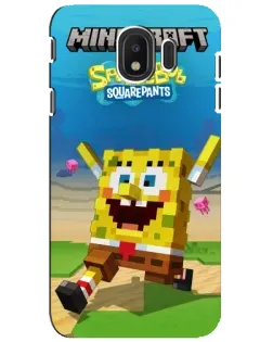 Чохол для Samsung Galaxy J4 2018 (SM-J400F) з картинкою «Губка Боб Minecraft»