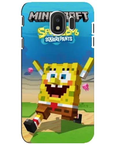 Чехол для Samsung Galaxy J4 2018 (SM-J400F) с картинкой «Губка Боб Minecraft» Чехол для Samsung Galaxy J4 2018 (SM-J400F) с картинкой «Губка Боб Minecraft»