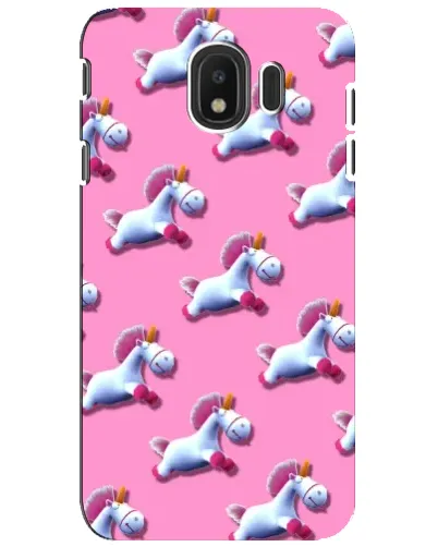 Чехол для Samsung Galaxy J4 2018 (SM-J400F) с картинкой «Единороги на розовом»
