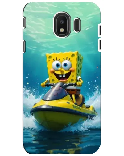 Чехол для Samsung Galaxy J4 2018 (SM-J400F) с картинкой «Спанч Боб на гидроцикле» Чехол для Samsung Galaxy J4 2018 (SM-J400F) с картинкой «Спанч Боб на гидроцикле»