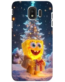 Чехол для Samsung Galaxy J4 2018 (SM-J400F) с картинкой «Рождественский Спанч Боб»