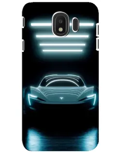 Чохол для Samsung Galaxy J4 2018 (SM-J400F) з картинкою «Tesla в неоні»