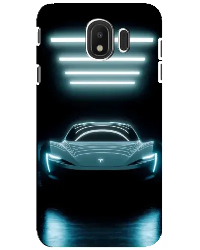 Чехол для Samsung Galaxy J4 2018 (SM-J400F) с картинкой «Tesla в неоне» Чехол для Samsung Galaxy J4 2018 (SM-J400F) с картинкой «Tesla в неоне»