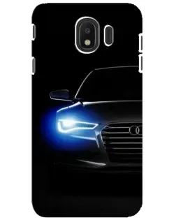 Чехол для Samsung Galaxy J4 2018 (SM-J400F) с картинкой «Неоновый взгляд Audi» Чехол для Samsung Galaxy J4 2018 (SM-J400F) с картинкой «Неоновый взгляд Audi»