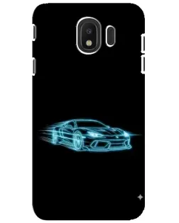 Чохол для Samsung Galaxy J4 2018 (SM-J400F) з картинкою «Неоновий контур Lamborghini»