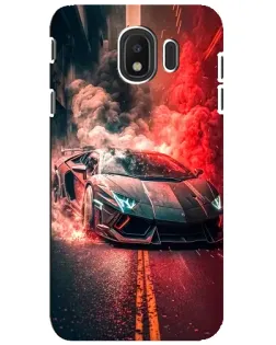 Чохол для Samsung Galaxy J4 2018 (SM-J400F) з картинкою «Lamborghini червоний дим»