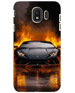 Чохол для Samsung Galaxy J4 2018 (SM-J400F) з картинкою «Lamborghini у вогні»