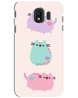Чехол для Samsung Galaxy J4 2018 (SM-J400F) с картинкой «Pusheen трио»