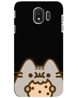 Чехол для Samsung Galaxy J4 2018 (SM-J400F) с картинкой «Пушин на черном»