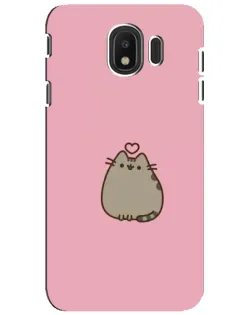 Чехол для Samsung Galaxy J4 2018 (SM-J400F) с картинкой «Pusheen сердце»