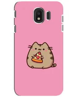 Чехол для Samsung Galaxy J4 2018 (SM-J400F) с картинкой «Пушин с пиццей»