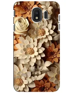 Чехол для Samsung Galaxy J4 2018 (SM-J400F) с картинкой «Бежевый флористический декор» Чехол для Samsung Galaxy J4 2018 (SM-J400F) с картинкой «Бежевый флористический декор»