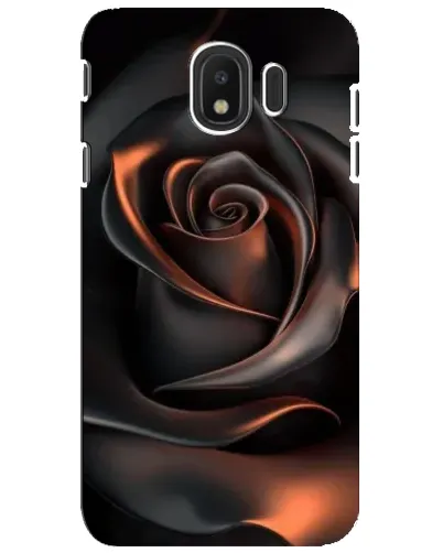 Чехол для Samsung Galaxy J4 2018 (SM-J400F) с картинкой «Шелковая черная роза»