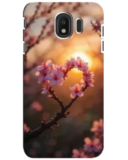 Чехол для Samsung Galaxy J4 2018 (SM-J400F) с картинкой «Розовый цвет сердце на фоне заката» Чехол для Samsung Galaxy J4 2018 (SM-J400F) с картинкой «Розовый цвет сердце на фоне заката»