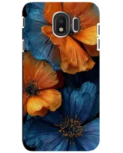 Чехол для Samsung Galaxy J4 2018 (SM-J400F) с картинкой «Яркая сине-оранжевая флора» Чехол для Samsung Galaxy J4 2018 (SM-J400F) с картинкой «Яркая сине-оранжевая флора»
