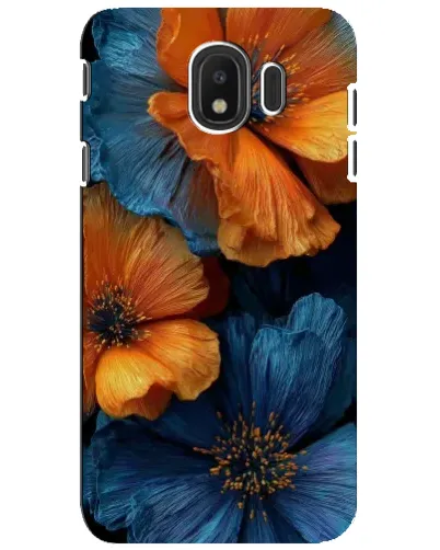 Чехол для Samsung Galaxy J4 2018 (SM-J400F) с картинкой «Яркая сине-оранжевая флора» Чехол для Samsung Galaxy J4 2018 (SM-J400F) с картинкой «Яркая сине-оранжевая флора»