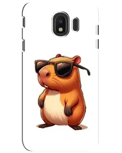 Чохол для Samsung Galaxy J4 2018 (SM-J400F) з картинкою «Капібара в окулярах»