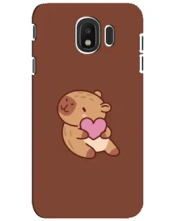 Чохол для Samsung Galaxy J4 2018 (SM-J400F) з картинкою «Капібара з серцем»