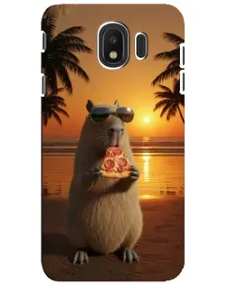 Чохол для Samsung Galaxy J4 2018 (SM-J400F) з картинкою «Капібара з піцою»