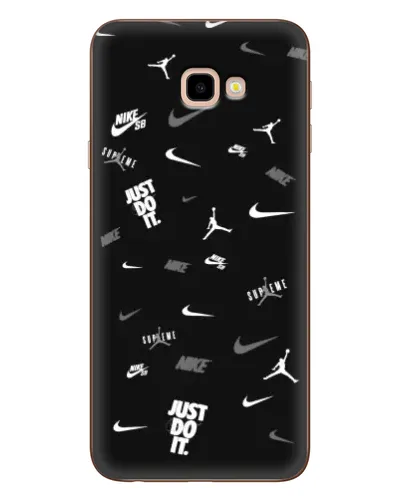 Чехол для Samsung Galaxy J4 Plus (J4+, J415) с картинкой «Nike Black Pattern»