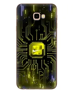 Чехол для Samsung Galaxy J4 Plus (J4+, J415) с картинкой «Nike — золотая искра» Чехол для Samsung Galaxy J4 Plus (J4+, J415) с картинкой «Nike — золотая искра»
