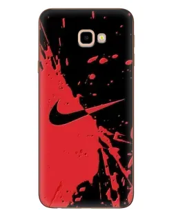 Чехол для Samsung Galaxy J4 Plus (J4+, J415) с картинкой «Красные брызги Nike» Чехол для Samsung Galaxy J4 Plus (J4+, J415) с картинкой «Красные брызги Nike»