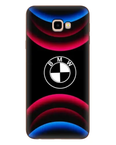 Чехол для Samsung Galaxy J4 Plus (J4+, J415) с картинкой «Логотип BMW и неоновые дуги»