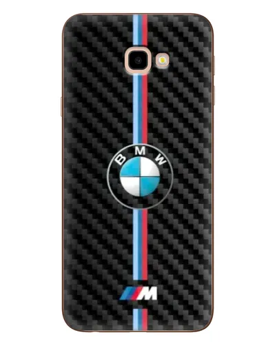 Чехол для Samsung Galaxy J4 Plus (J4+, J415) с картинкой «Эмблема BMW и карбон»