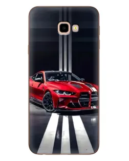 Чехол для Samsung Galaxy J4 Plus (J4+, J415) с картинкой «Красная BMW на дороге»