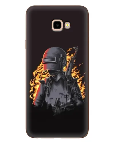 Чехол для Samsung Galaxy J4 Plus (J4+, J415) с картинкой «PUBG — огненный силуэт»