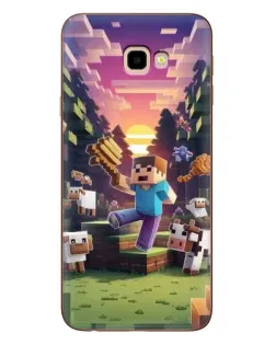 Чехол для Samsung Galaxy J4 Plus (J4+, J415) с картинкой «Стив на ферме»