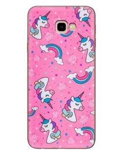 Чехол для Samsung Galaxy J4 Plus (J4+, J415) с картинкой «Unicorn паттерн розовый»