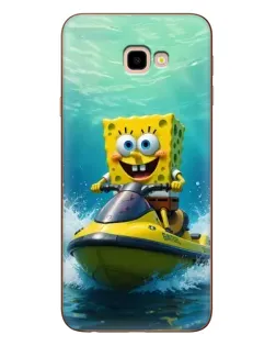 Чехол для Samsung Galaxy J4 Plus (J4+, J415) с картинкой «Спанч Боб на гидроцикле»