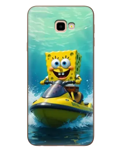 Чехол для Samsung Galaxy J4 Plus (J4+, J415) с картинкой «Спанч Боб на гидроцикле»