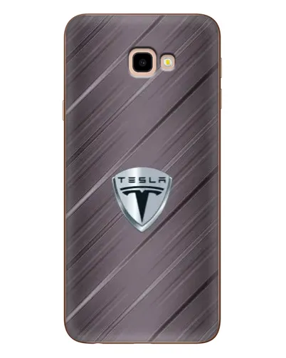 Чехол для Samsung Galaxy J4 Plus (J4+, J415) с картинкой «Металлическая текстура Tesla»