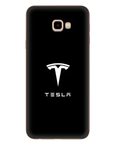 Чехол для Samsung Galaxy J4 Plus (J4+, J415) с картинкой «Tesla White Logo»