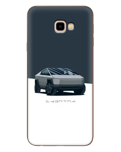 Чехол для Samsung Galaxy J4 Plus (J4+, J415) с картинкой «Серебристый Cybertruck Tesla»