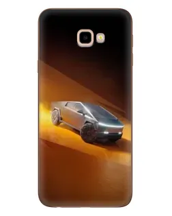 Чехол для Samsung Galaxy J4 Plus (J4+, J415) с картинкой «Cybertruck в пустыне»