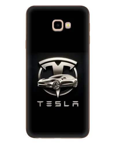 Чехол для Samsung Galaxy J4 Plus (J4+, J415) с картинкой «Tesla — серебристое авто»