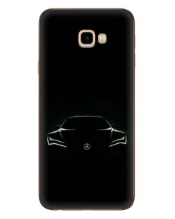 Чехол для Samsung Galaxy J4 Plus (J4+, J415) с картинкой «Mercedes — силуэт авто»
