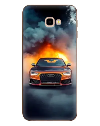 Чехол для Samsung Galaxy J4 Plus (J4+, J415) с картинкой «Audi в огненном дыму»