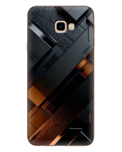 Чехол для Samsung Galaxy J4 Plus (J4+, J415) с картинкой «Черные геометрические блоки»