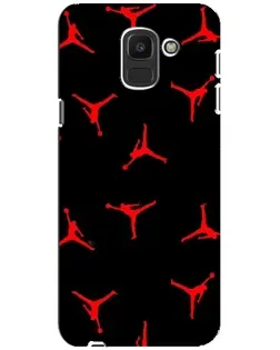 Чехол для Samsung Galaxy J6 2018 (J600F) с картинкой «Jordan Red Pattern»