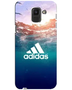 Чехол для Samsung Galaxy J6 2018 (J600F) с картинкой «Океанская глубина адидас» Чехол для Samsung Galaxy J6 2018 (J600F) с картинкой «Океанская глубина адидас»