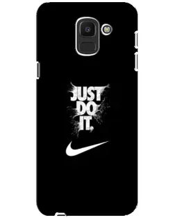 Чехол для Samsung Galaxy J6 2018 (J600F) с картинкой «Текстовый принт Nike» Чехол для Samsung Galaxy J6 2018 (J600F) с картинкой «Текстовый принт Nike»