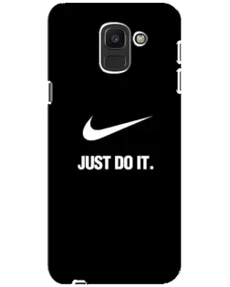 Чехол для Samsung Galaxy J6 2018 (J600F) с картинкой «Классический принт Nike» Чехол для Samsung Galaxy J6 2018 (J600F) с картинкой «Классический принт Nike»